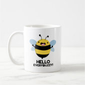 Hallo allbuzzy Funny Bee Pun Kaffeetasse (Links)