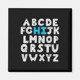 Hallo Alphabet Zurück zur Schule Vor K Kindergarte Magnet
