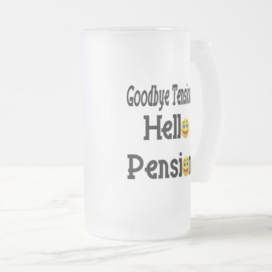 Hallo Altersrente Mattglas Bierglas (VorderseiteRechts)