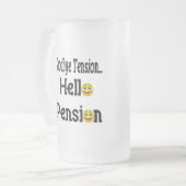 Hallo Altersrente Mattglas Bierglas (Vorderseite Links)