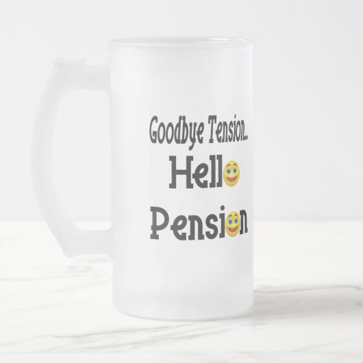 Hallo Altersrente Mattglas Bierglas (Links)