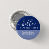 Hallo-Alzheimer-Bewusstsein und Notkontakt Button (Vorne & Hinten)