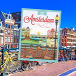 Hallo Amsterdam Holland Travel Postkarte<br><div class="desc">Hallo Amsterdam Holland Travel Postcard.</div>