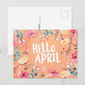 Hallo April, Postüberquerung Postkarte (Vorne/Hinten)