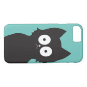Hallo! | Aquamarine Black Kitty Silhouette Case-Mate iPhone Hülle (Rückseite (Horizontal))