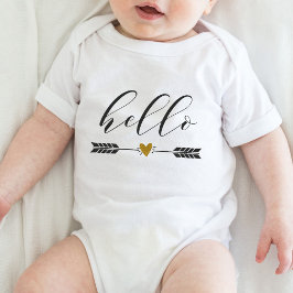Hallo Arrow mit Herz Baby Strampler