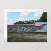 Hallo Art Wall in Austin, Texas Postcard Postkarte (Vorne/Hinten)