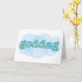 Hallo auf Dänische - Goddag mit Rautenmuster Karte (Gelbe Blume)