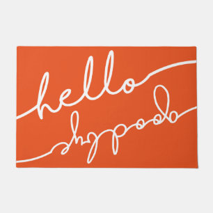 Hallo Auf Wiedersehen die große Typografie - Fußmatte