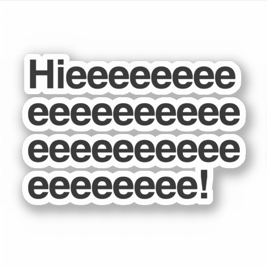 Hallo! Aufkleber (Vorderseite)