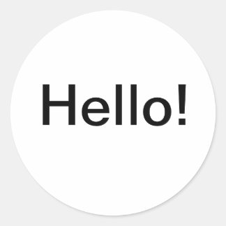 Hallo-Aufkleber Runder Aufkleber