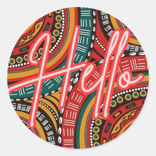 Hallo-Aufkleber Runder Aufkleber (Vorderseite)