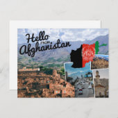 Hallo aus Afghanistan Feiertagspostkarte (Vorne/Hinten)