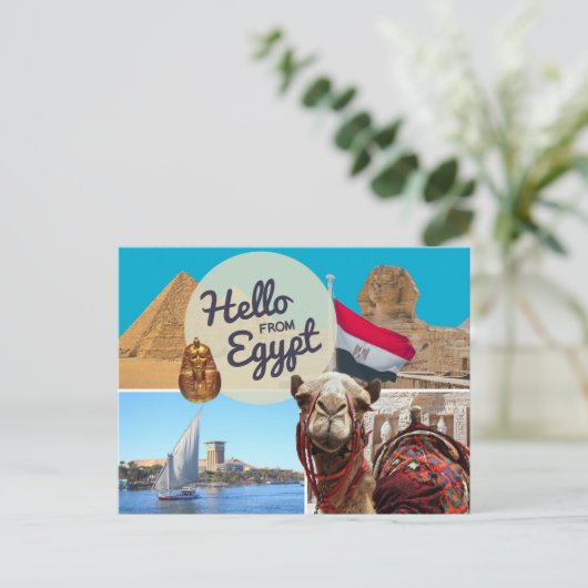 Hallo aus Ägypten Postkarte (Stehend Vorderseite)