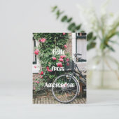 Hallo aus Amsterdam Postkarte (Stehend Vorderseite)