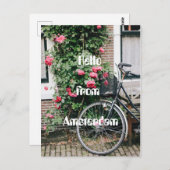 Hallo aus Amsterdam Postkarte (Vorne/Hinten)