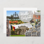 Hallo aus Belgien Postkarte (Vorne/Hinten)