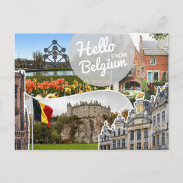 Hallo aus Belgien Postkarte