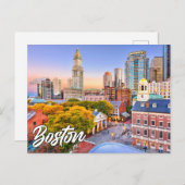 Hallo aus Boston, Massachusetts, Vereinigte Staate Postkarte (Vorne/Hinten)