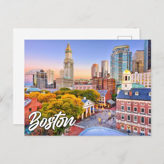 Hallo aus Boston, Massachusetts, Vereinigte Staate Postkarte (Vorne/Hinten)