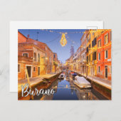 Hallo Aus Burano, Italien Postkarte (Vorne/Hinten)
