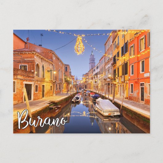 Hallo Aus Burano, Italien Postkarte (Vorderseite)