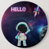 Hallo aus dem All, Button (Vorderseite)