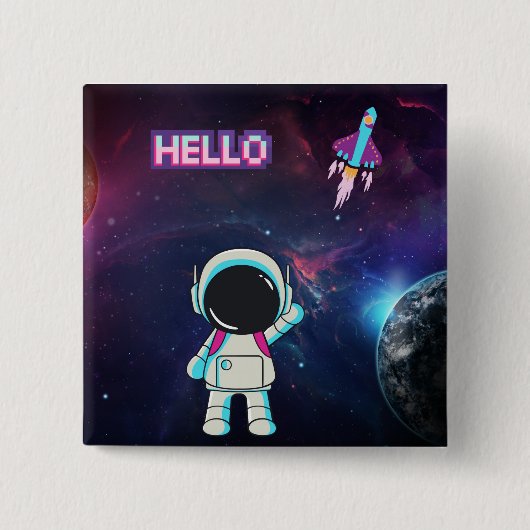 Hallo aus dem All, Button (Vorderseite)