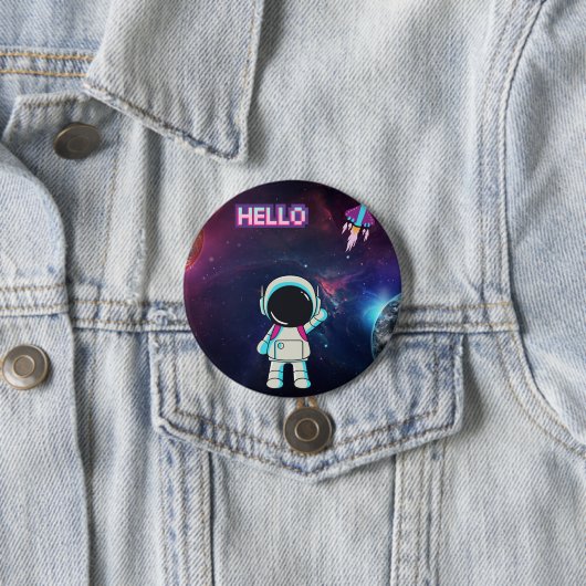 Hallo aus dem All, Button (Beispiel)