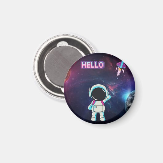 Hallo aus dem All, Magnet (Vorderseite/Rückseite)
