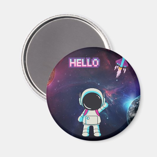 Hallo aus dem All, Magnet (Vorderseite/Rückseite)