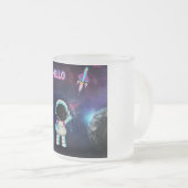 Hallo aus dem All. Mattglastasse (VorderseiteRechts)