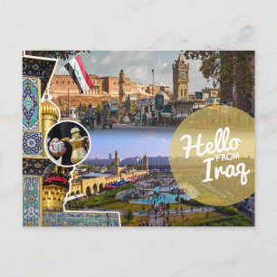 Hallo aus dem Irak Postkarte