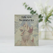 Hallo aus dem Land des Eises; ich bin die Königin Postkarte (Stehend Vorderseite)