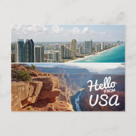 Hallo aus den USA Postkarte