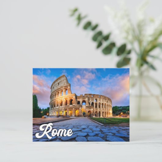 Hallo aus der historischen Stadt Rom, Italien Postkarte (Stehend Vorderseite)