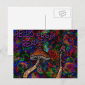 Hallo aus der Realität Postkarte (Vorne/Hinten)