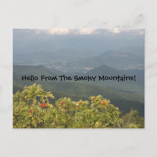 Hallo aus der Smoky MTS Postkarte (Vorderseite)