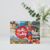 Hallo aus der Türkei Postkarte (Stehend Vorderseite)