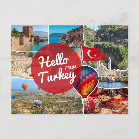 Hallo aus der Türkei Postkarte (Vorderseite)