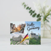 Hallo aus Deutschland Postkarte (Stehend Vorderseite)