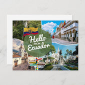 Hallo aus Ecuador Postkarte (Vorne/Hinten)