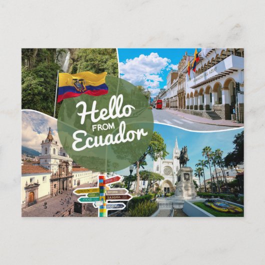 Hallo aus Ecuador Postkarte (Vorderseite)