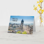 Hallo aus Edinburgh, Schottland Karte (Gelbe Blume)