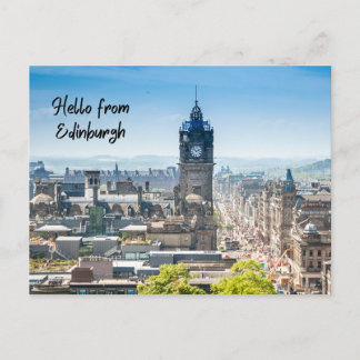 Hallo aus Edinburgh, Schottland Postkarte