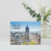 Hallo aus Edinburgh, Schottland Postkarte (Stehend Vorderseite)