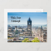Hallo aus Edinburgh, Schottland Postkarte (Vorne/Hinten)