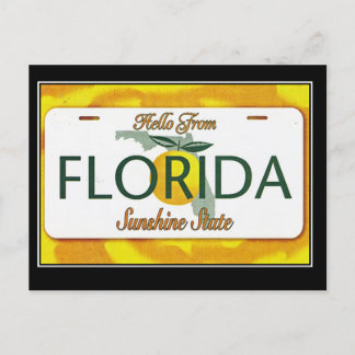 Hallo aus Florida Vintage-Reisepostkarte Postkarte