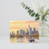 Hallo aus Frankfurt, Deutschland Postkarte (Stehend Vorderseite)