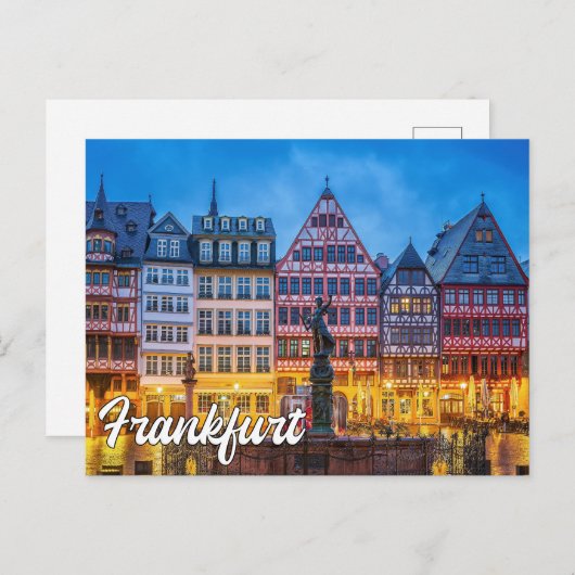 Hallo aus Frankfurt, Deutschland Postkarte (Vorne/Hinten)